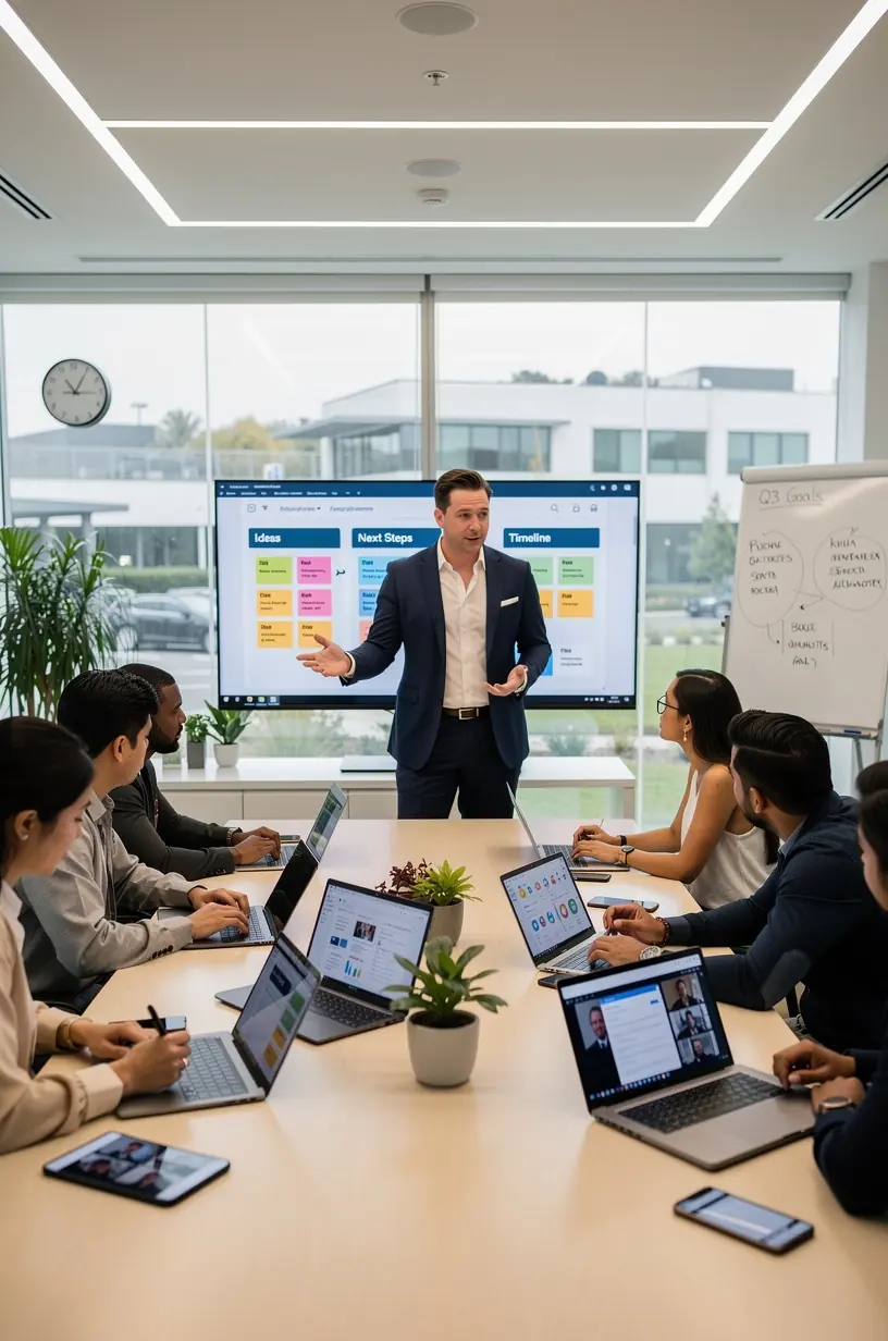 Virtual assistant organizing daily tasks efficiently