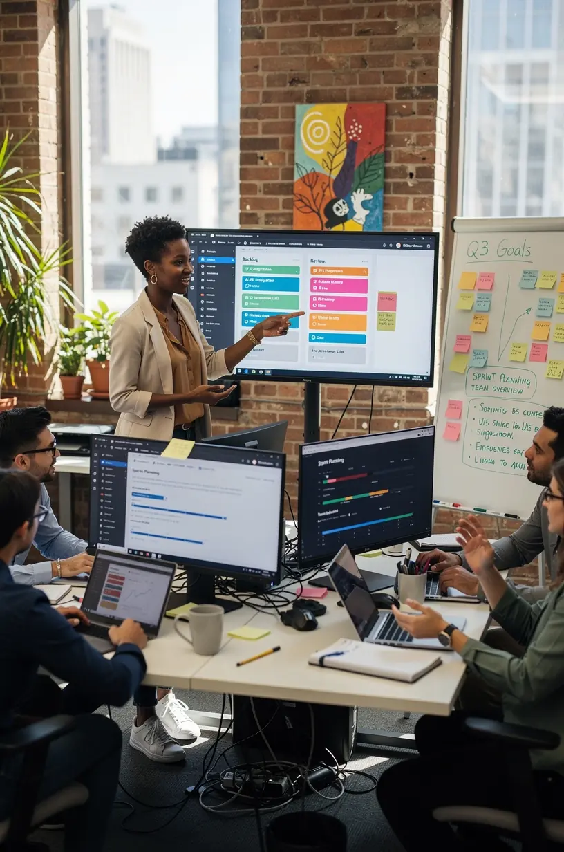 Professional business solutions illustration